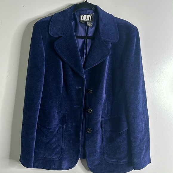 DkNy and Donna karan New York blue vantage blazer size 10 - Picture 3 of 12